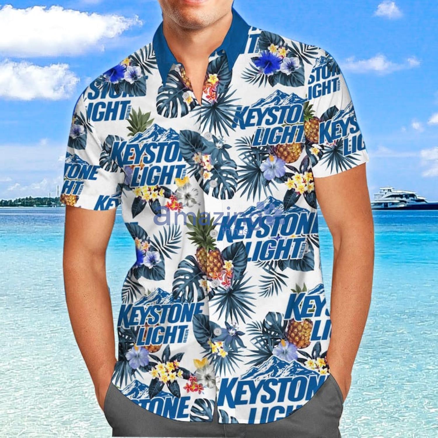 Keystone Light Pineapple Summer Gift Hawaiian Shirt And Shorts image Keystone Light Pineapple Summer Gift Hawaiian Shirt And Shorts Product Photo 3