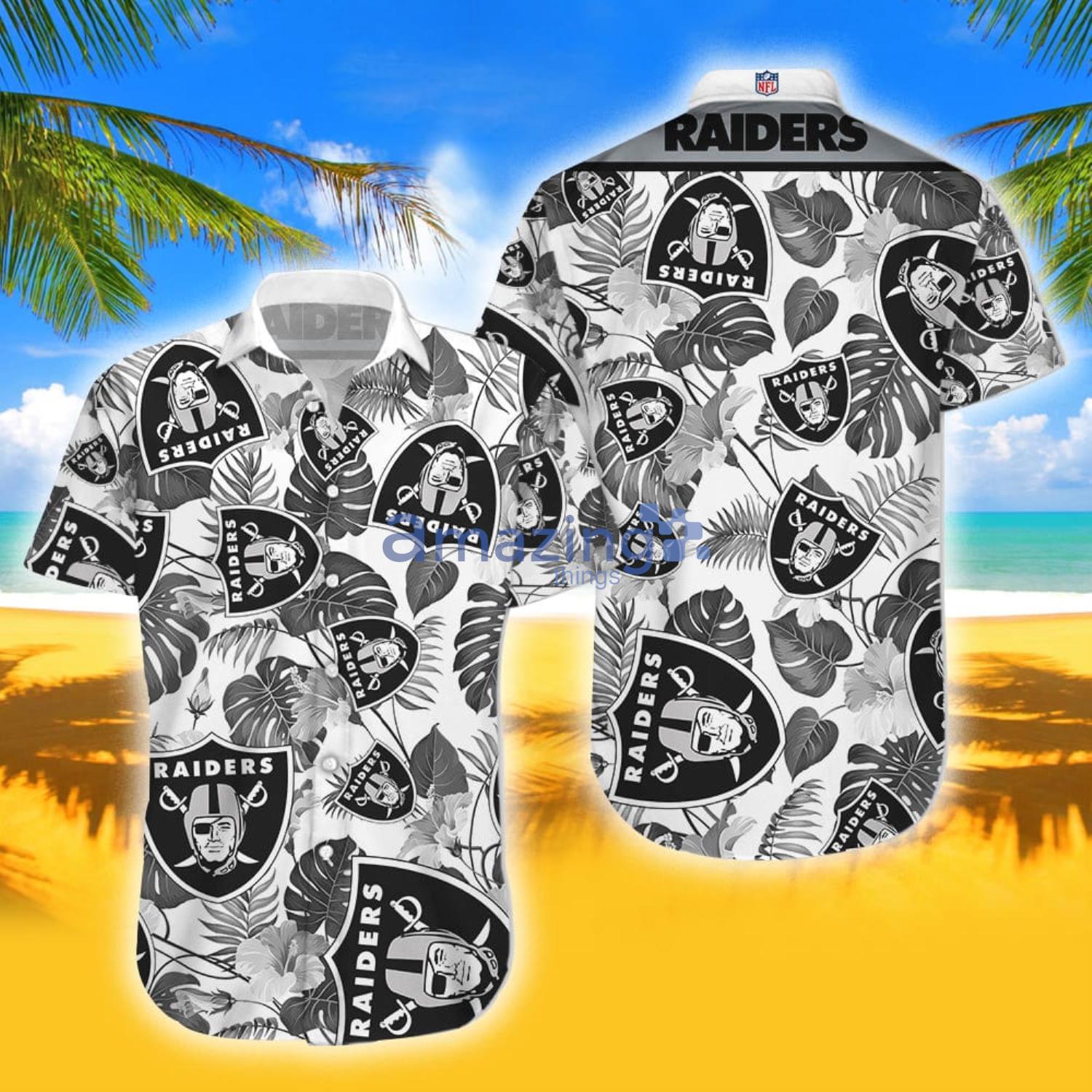 Vintage Nfl Las Vegas Raiders Hawaiian Shirt Beach Lovers Gift