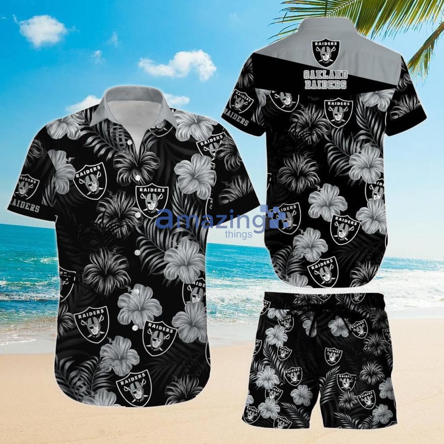 Oakland Raiders Nfl Custom Hawaiian Shirt Short T Shirt Hawaiian