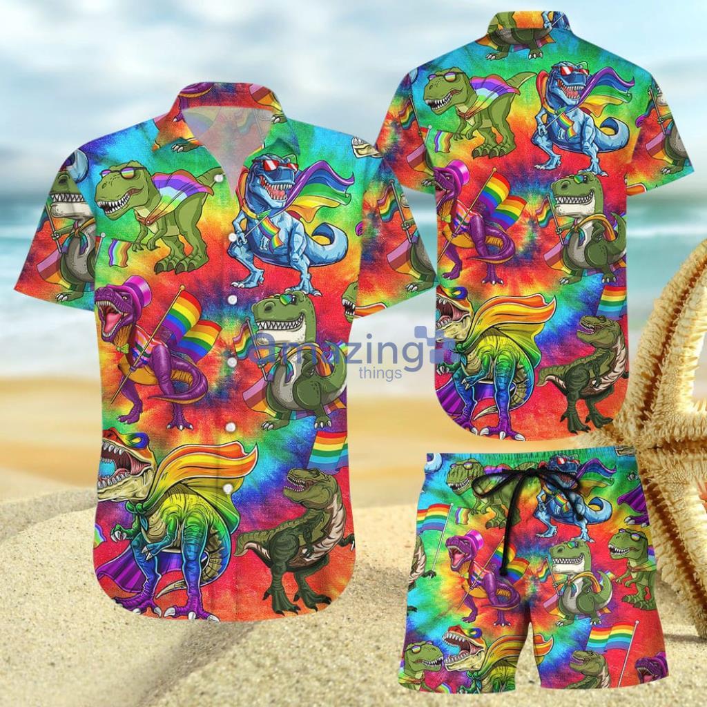 LGBT Dinosaur Tye Dye Hawaiian Shirt And Short - LGBT Dinosaur Tye Dye Hawaiian Shirt And Short LGBT Dinosaur Tye Dye Hawaiian Shirt And Short - LGBT Dinosaur Tye Dye Hawaiian Shirt And Short