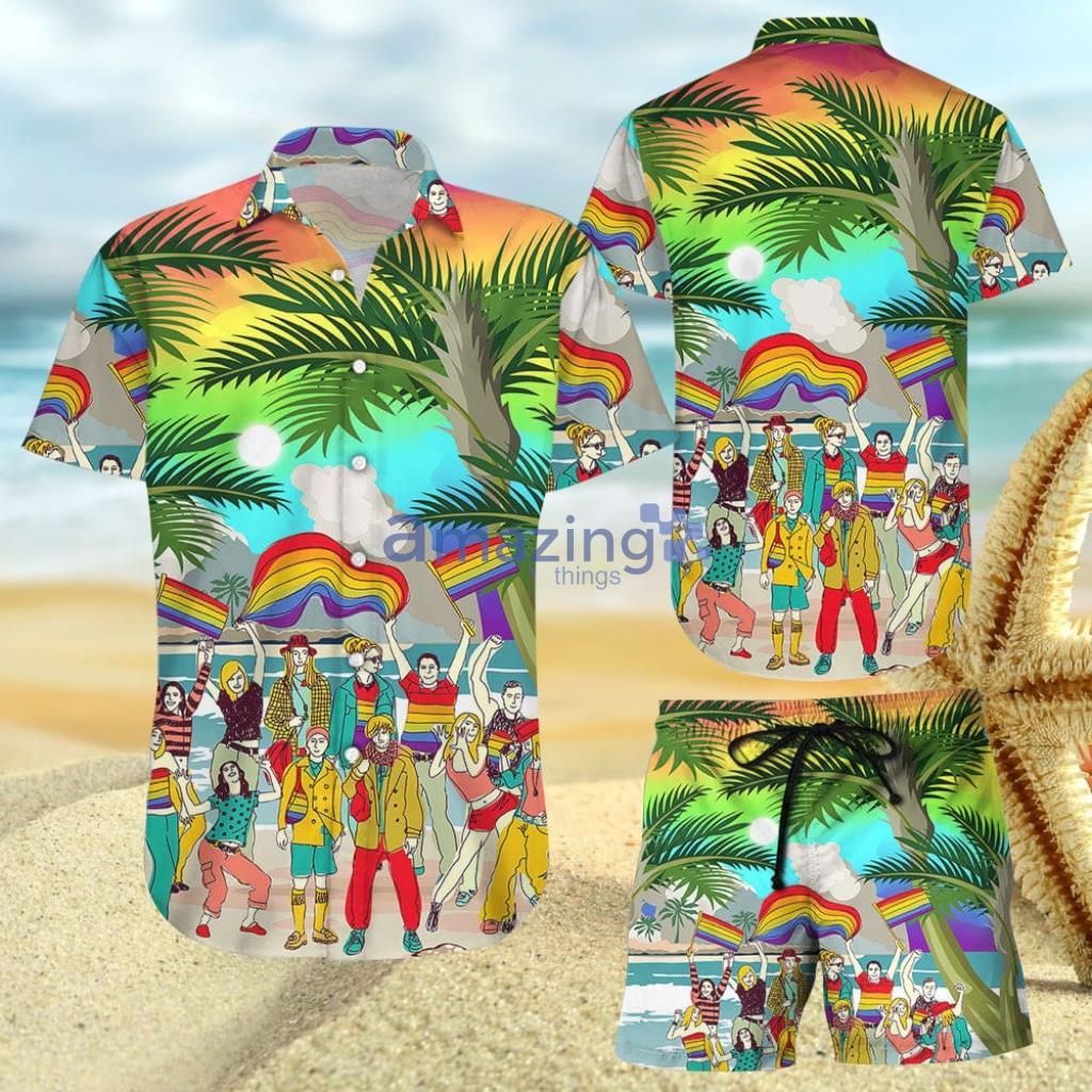 LGBT Party Summer Hawaiian Shirt And Short - LGBT Party Summer Hawaiian Shirt And Short