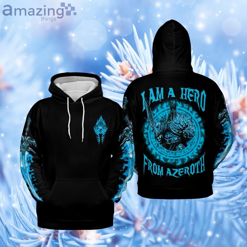 Lich King A Hero From Azeroth WoW AOP Hoodie 3D - Lich King A Hero From Azeroth WoW AOP Hoodie 3D