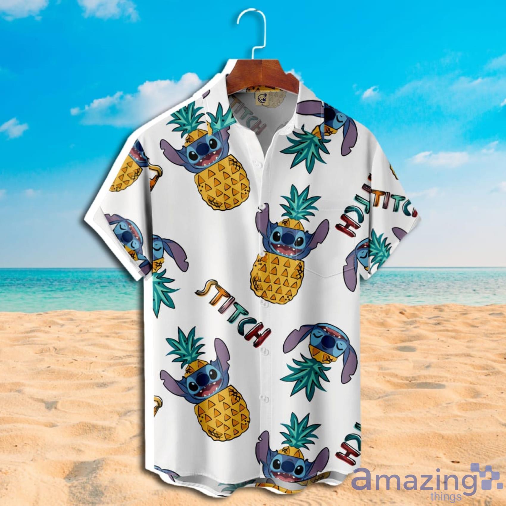 Lilo And Stitch Disney Cartoon Full Prink Short Sleeve Hawaiian Shirt Product Photo 1