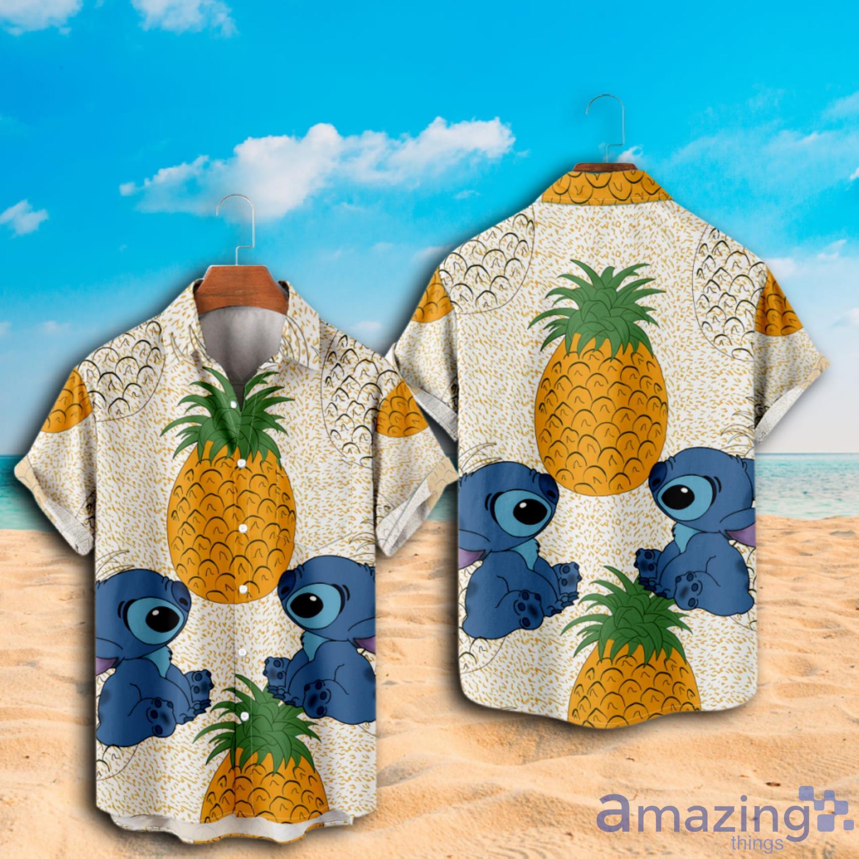 Lilo And Stitch Pineapple Matchable Family Hawaiian Shirts Product Photo 1