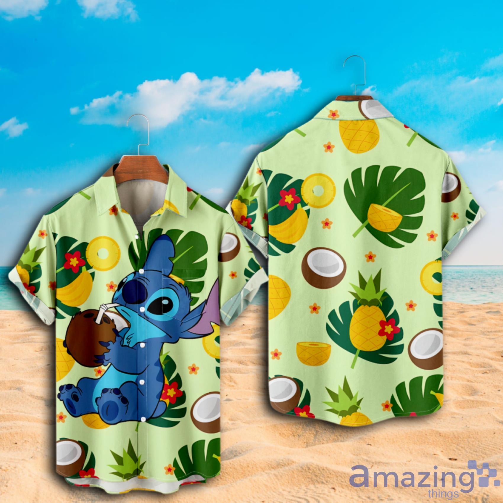 Lilo & Stitch Coconut And Tropical Short Sleeve Hawaiian Shirt Product Photo 1