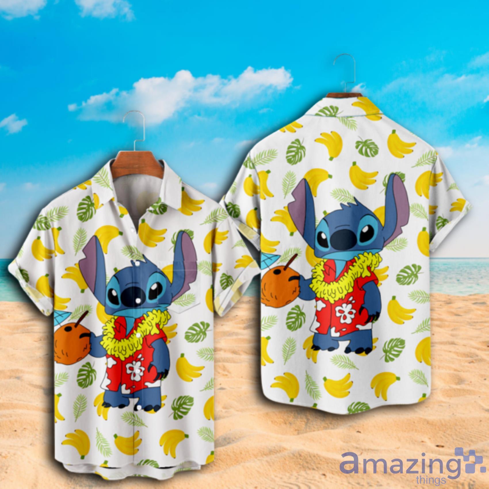 Lilo & Stitch Family Birthday Party Short Sleeve Hawaiian Shirt Product Photo 1