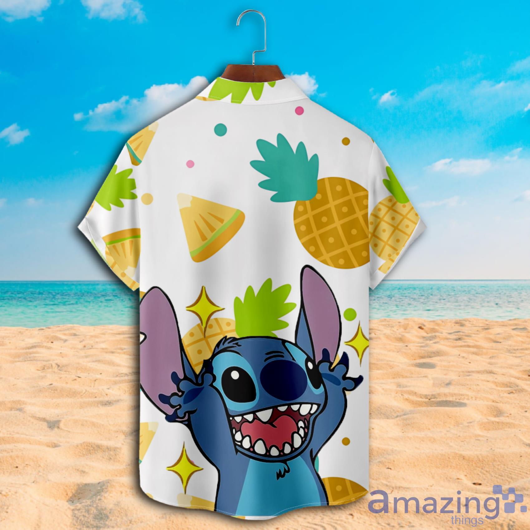 Lilo & Stitch Happy Short Sleeve Hawaiian Shirt For Men And Women image Lilo & Stitch Happy Short Sleeve Hawaiian Shirt For Men And Women Product Photo 2