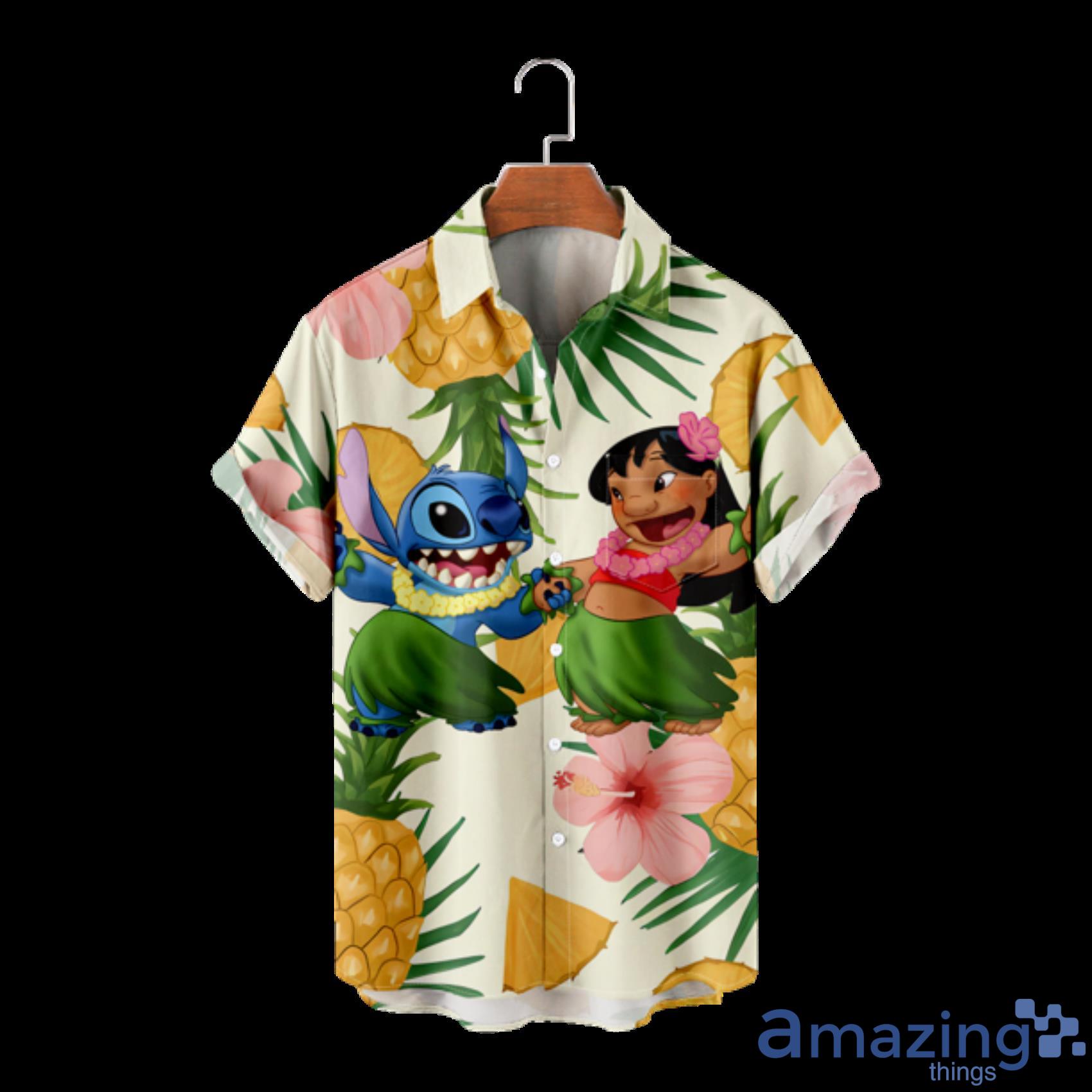 Lilo & Stitch Tropical Short Sleeve Hawaiian Shirt For Family Product Photo 1