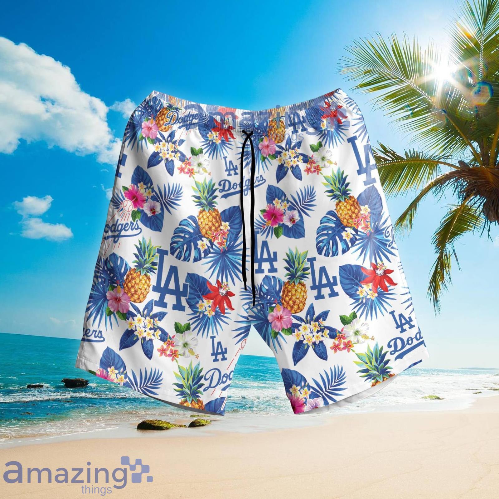 Los Angeles Dodgers Tropical Beach Pineapple Summer Set Hawaiian Shirt And  Shorts