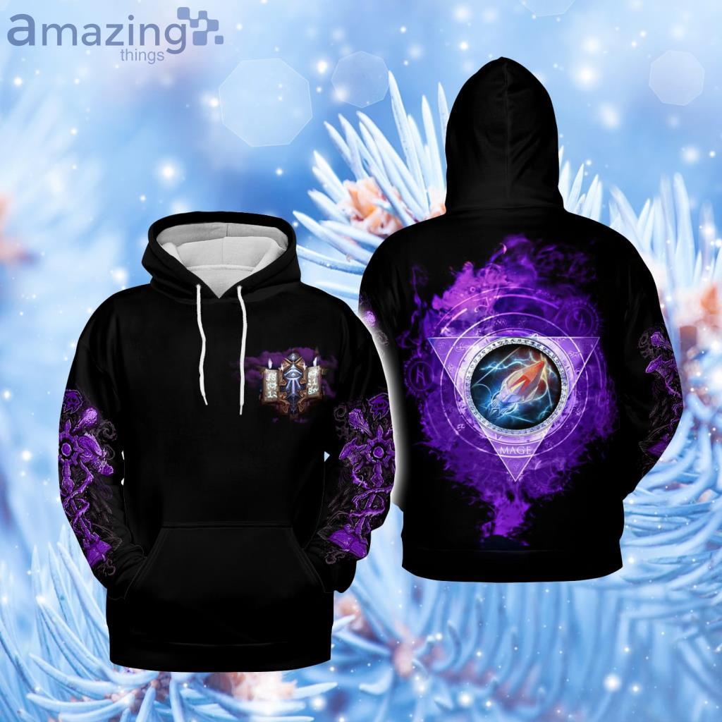 Mage Icon WoW Classic AOP Hoodie 3D - Mage Icon WoW Classic AOP Hoodie 3D