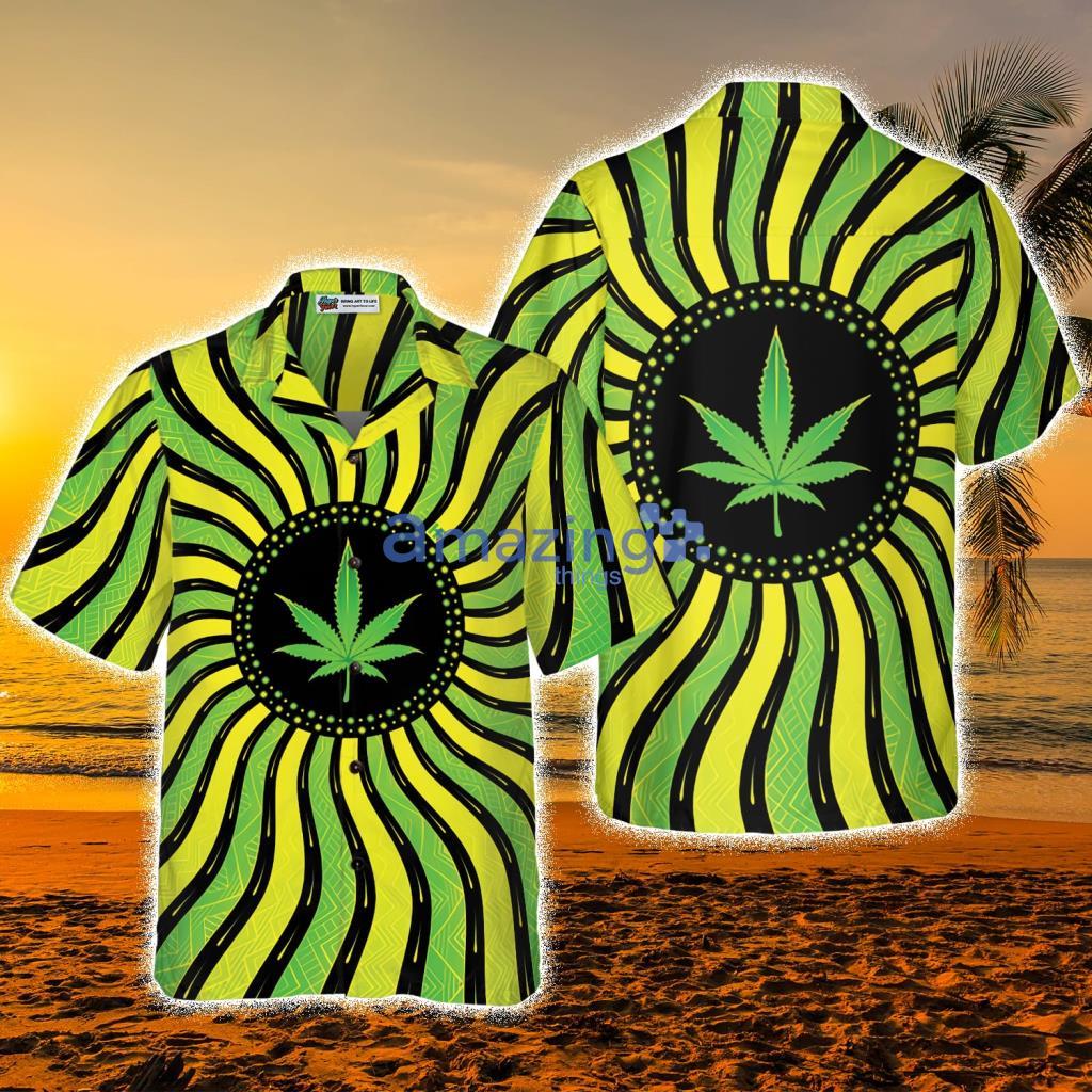Magic Marijuana Leaf With Sacred Geometry Tropical Hawaiian Shirt - Magic Marijuana Leaf With Sacred Geometry Tropical Hawaiian Shirt