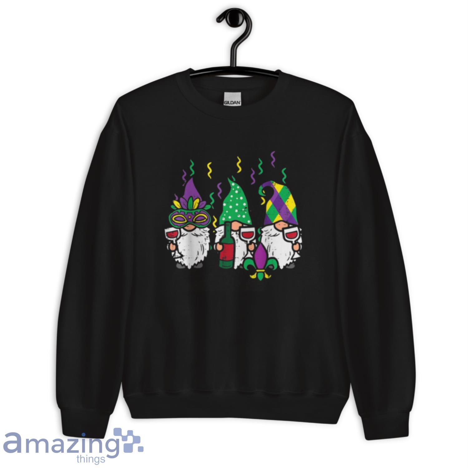 Mardi Gras Gnomes Gnomies Squad Shirt image Mardi Gras Gnomes Gnomies Squad Shirt - Unisex Crewneck Sweatshirt