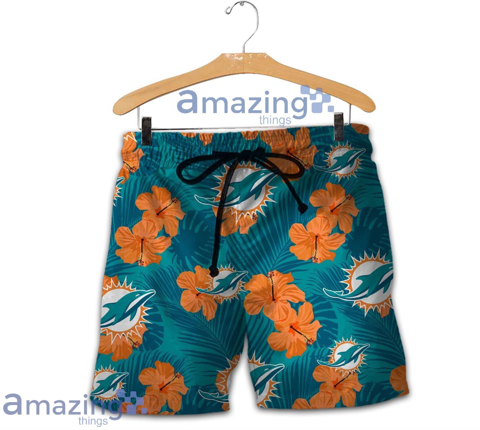 Miami Dolphins Hibiscus Summer Set Hawaiian Shirt And Shorts image Miami Dolphins Hibiscus Summer Set Hawaiian Shirt And Shorts Product Photo 3