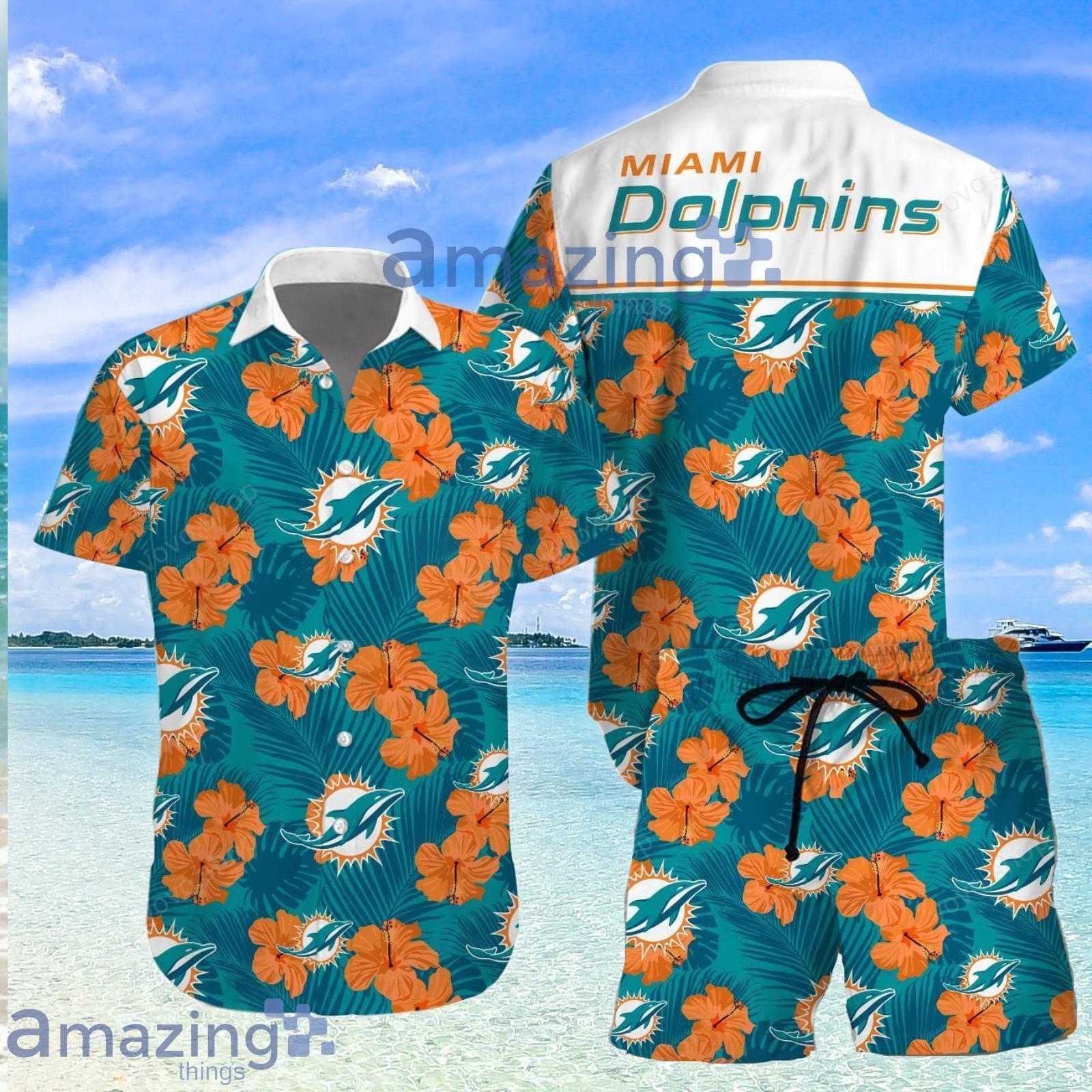 Miami Dolphins Hibiscus Summer Set Hawaiian Shirt And Shorts Product Photo 1 Miami Dolphins Hibiscus Summer Set Hawaiian Shirt And Shorts Product Photo 1