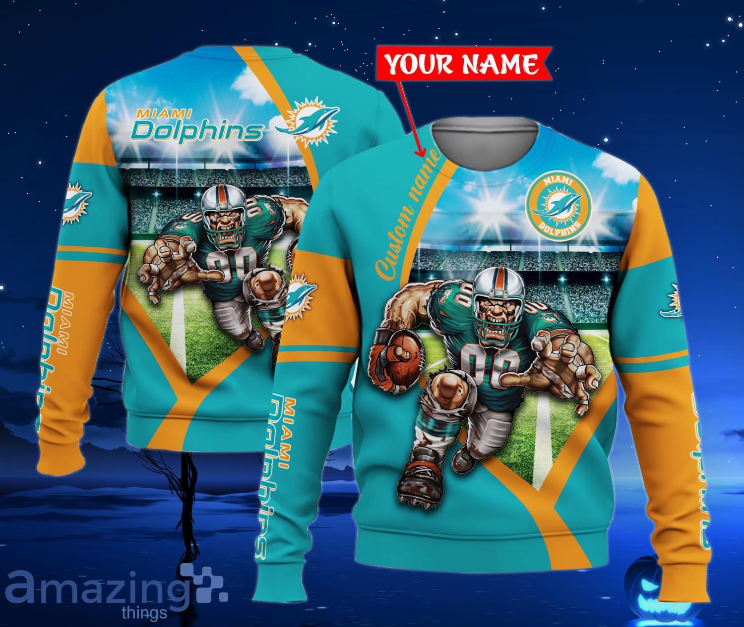 Personalized I Am A Miami Dolphins Fan Mascot Full Printing