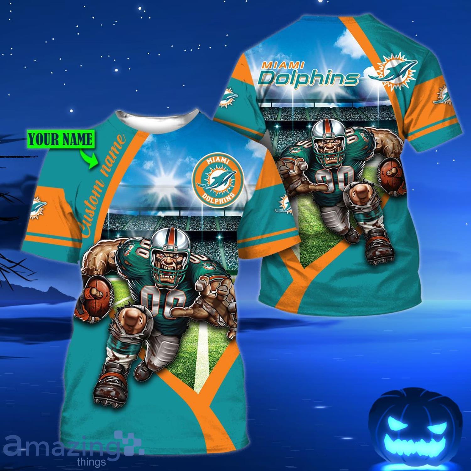 Personalized I Am A Miami Dolphins Fan Mascot Full Printing