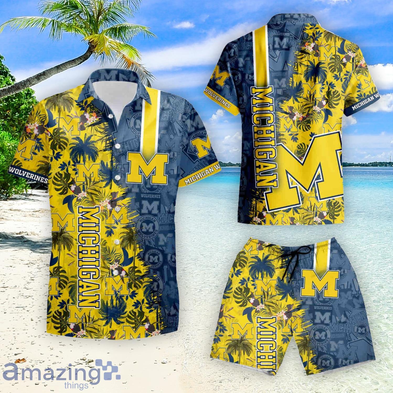 Michigan Wolverines Ncaa Fans Hawaii Summer Hawaiian Shirt And Short