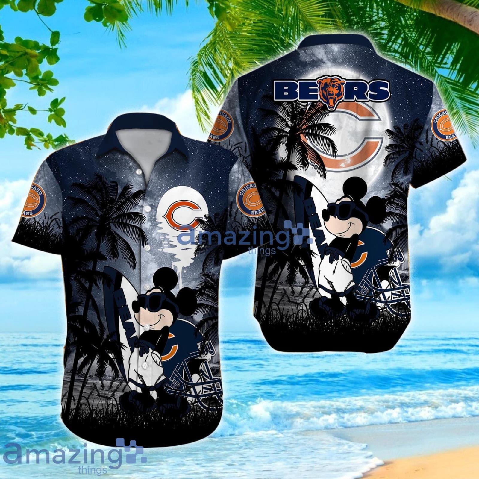 Mickey Moon And Coconut Chicago Bears Hawaiian Shirt Product Photo 1
