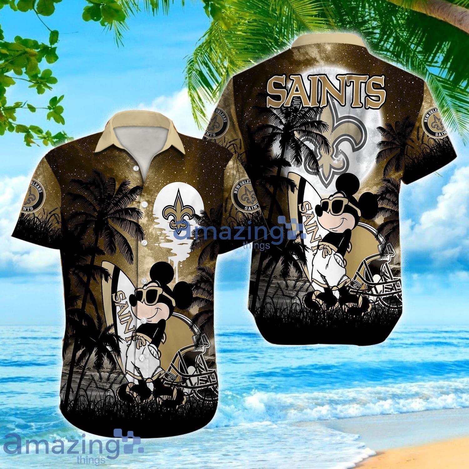 Mickey Moon And Coconut New Orleans Saints Hawaiian Shirt Product Photo 1