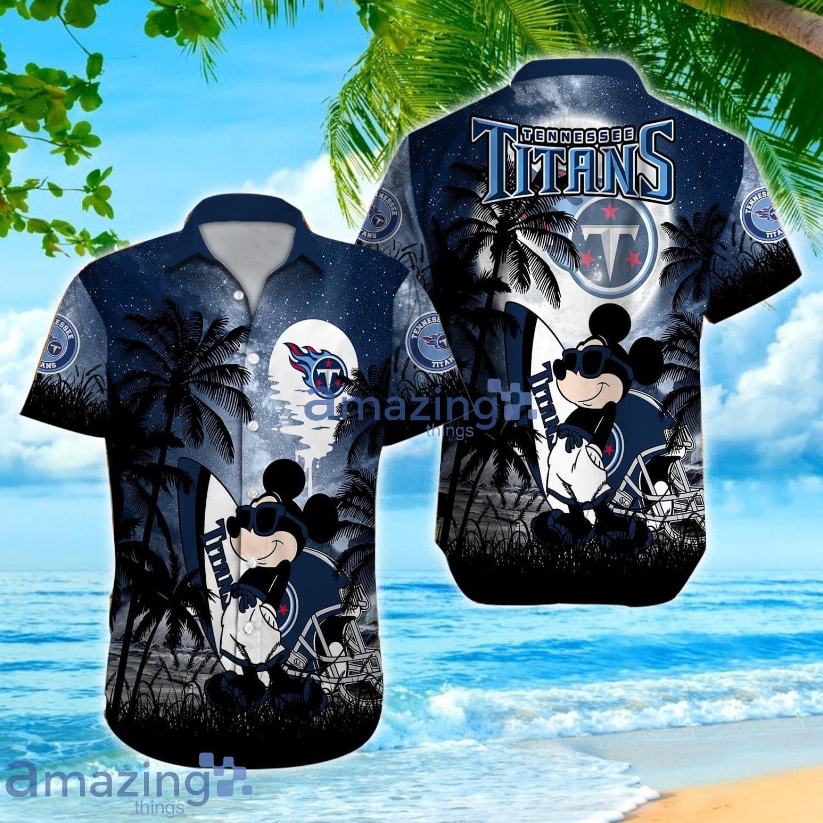 Mickey Moon And Coconut Tennessee Titans Hawaiian Shirt Product Photo 1