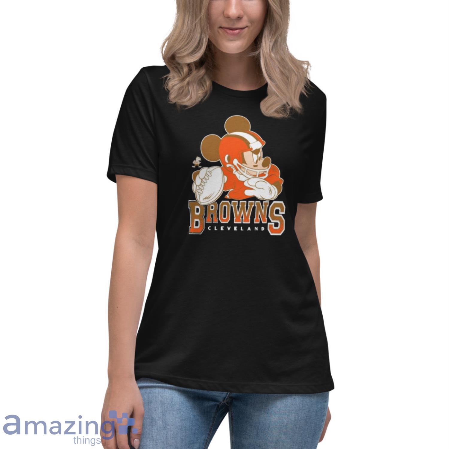 Mickey Mouse Cleveland Browns Nfl Quarterback Shirt