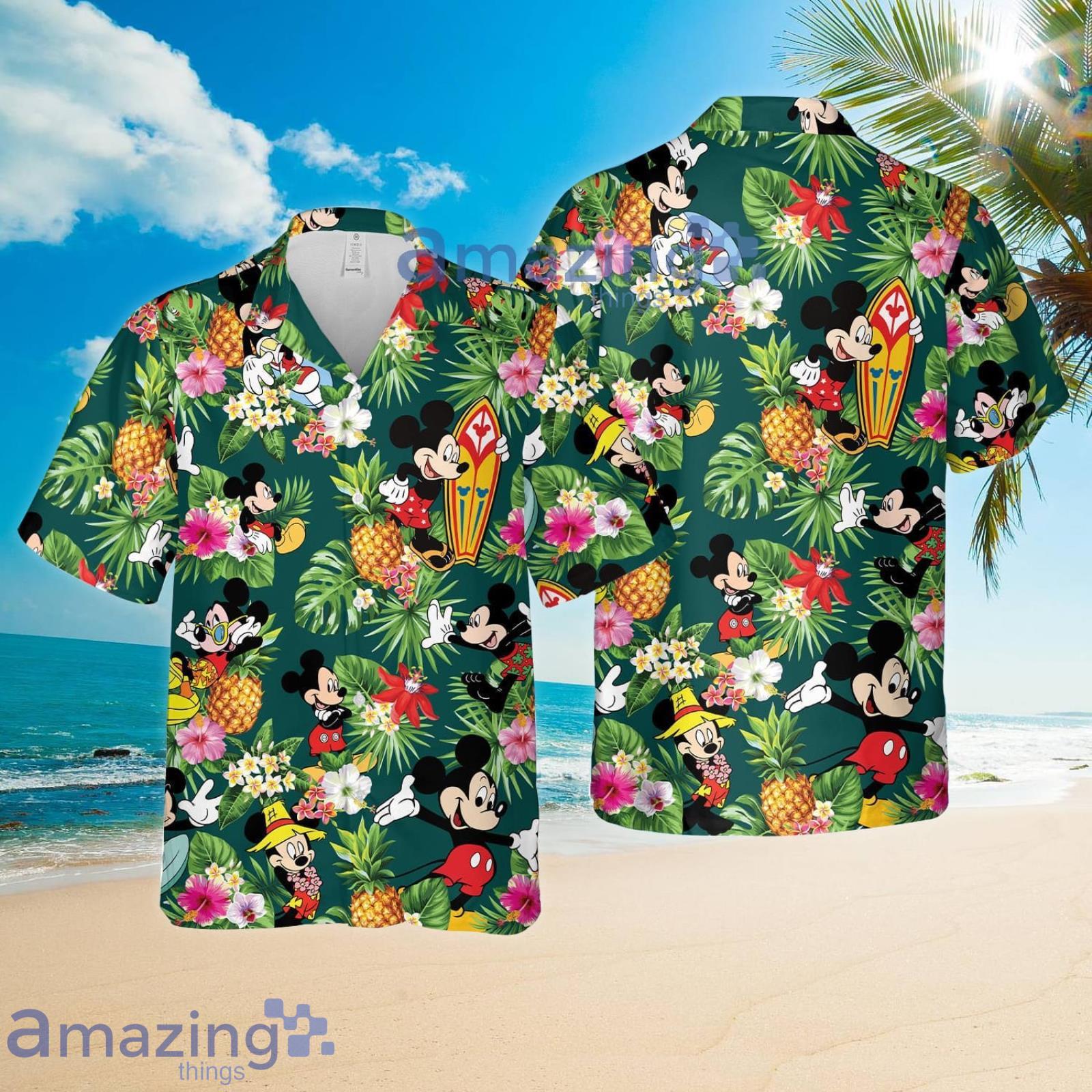 Mickey Mouse Hawaiian Shirt Mickey Pineapple Hibiscus Hawaiian