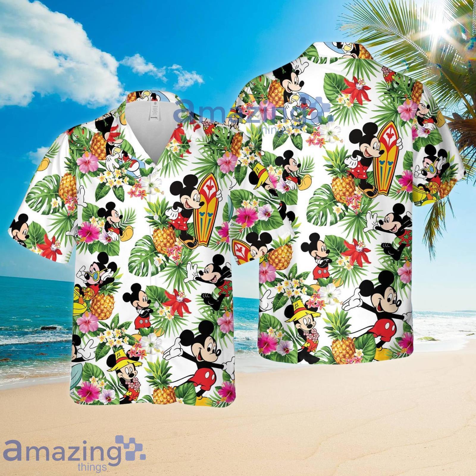 Mickey Mouse Disney Cartoon Pineapple Summer Set Hawaiian Shirt And Shorts Product Photo 1