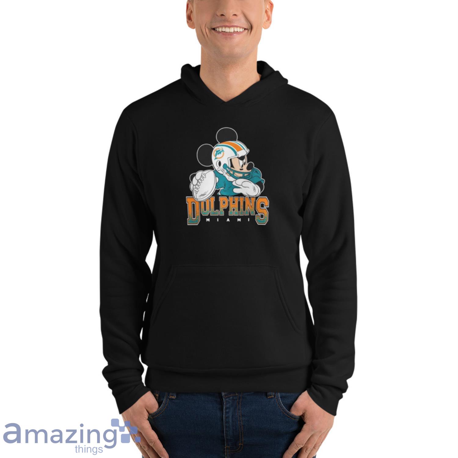 I Love The Dolphins Mickey Mouse Miami Dolphins Youth Hoodie 