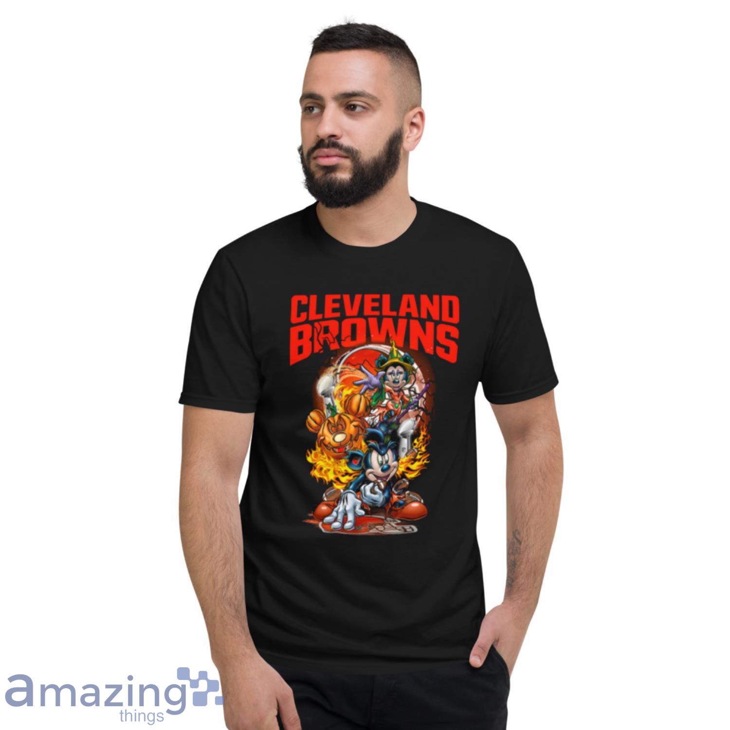 Mickey Mouse Pumpkin Halloween Vince Lombardi Trophy Cleveland Browns image Mickey Mouse Pumpkin Halloween Vince Lombardi Trophy Cleveland Browns - Short Sleeve T-Shirt