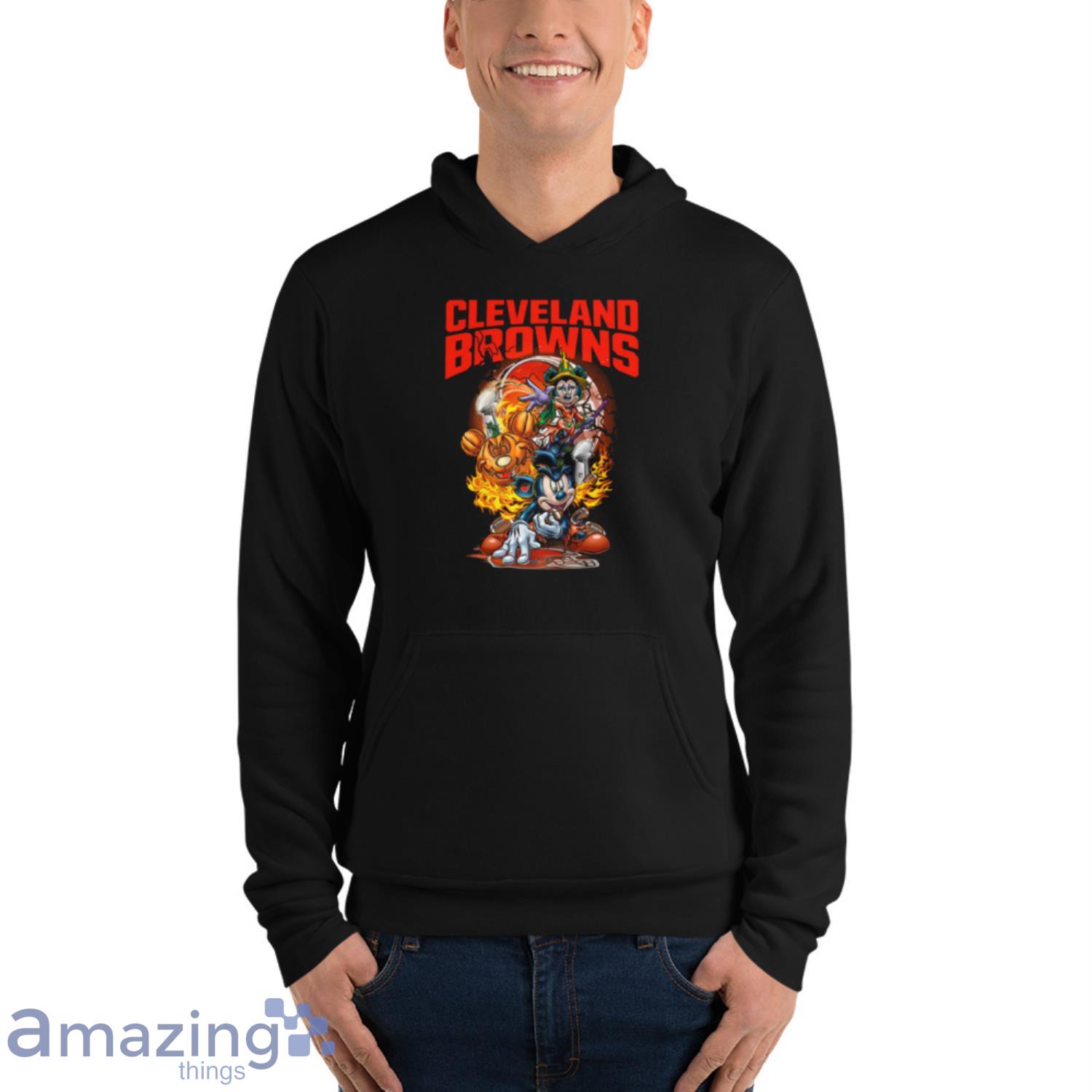 Mickey Mouse Pumpkin Halloween Vince Lombardi Trophy Cleveland Browns image Mickey Mouse Pumpkin Halloween Vince Lombardi Trophy Cleveland Browns - Unisex Fleece Pullover Hoodie