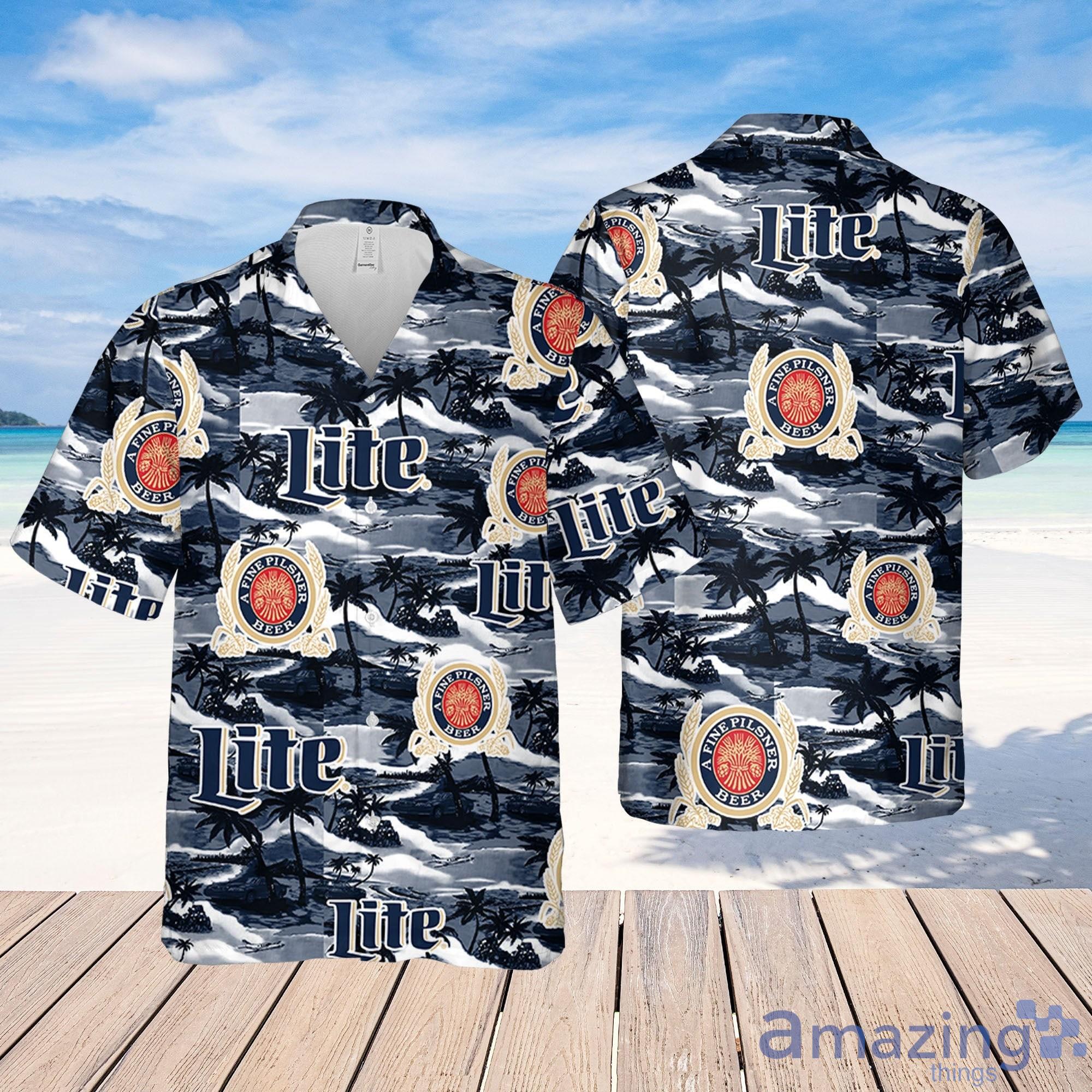 Miller High Life Hawaiian Sea Island Pattern Shirt Hawaii