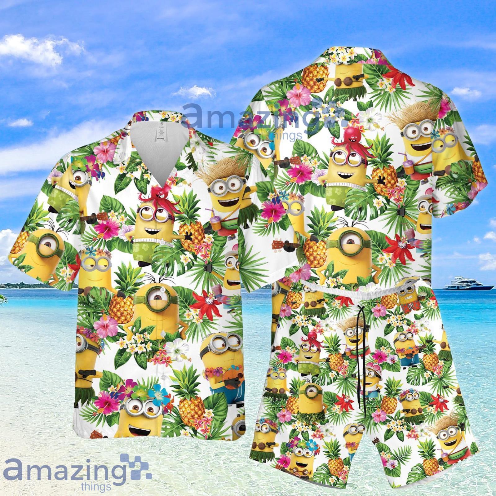 Minion Aloha Pineapple Summer Set Hawaiian Shirt And Shorts Product Photo 1