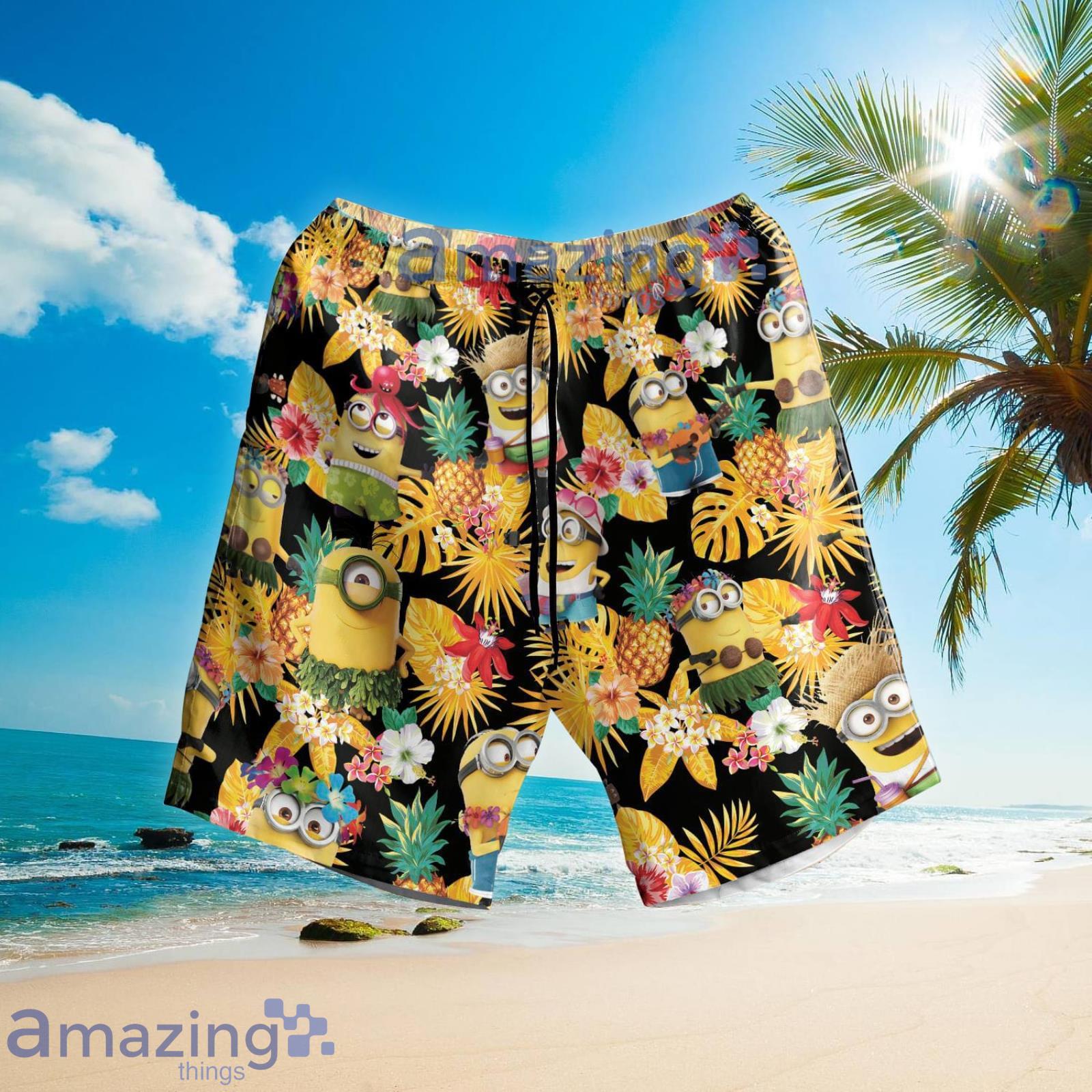 Minion Tropical Pineapple Summer Set Hawaiian Shirt And Shorts image Minion Tropical Pineapple Summer Set Hawaiian Shirt And Shorts Product Photo 3