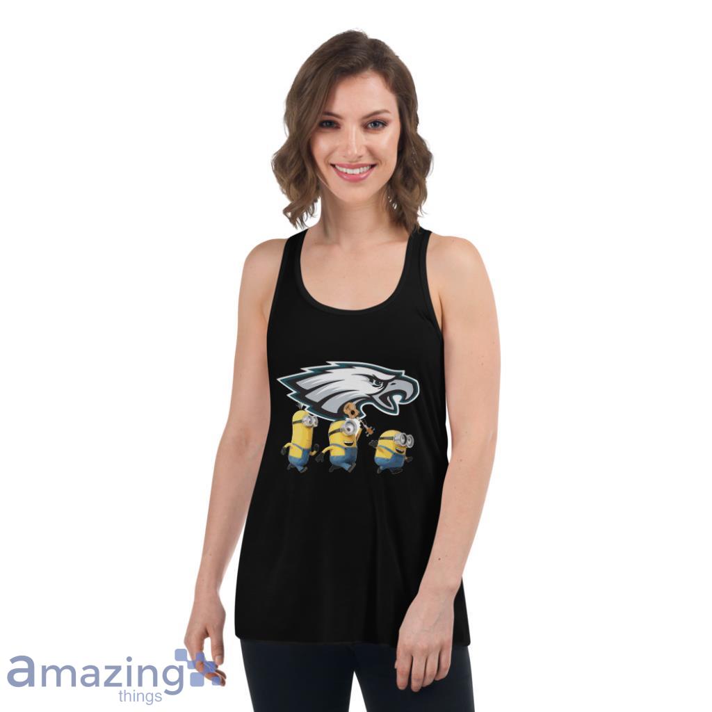 Minions Team Philadelphia Eagles NFL Shirt image Minions Team Philadelphia Eagles NFL Shirt - Womens Flowy Racerback Tank