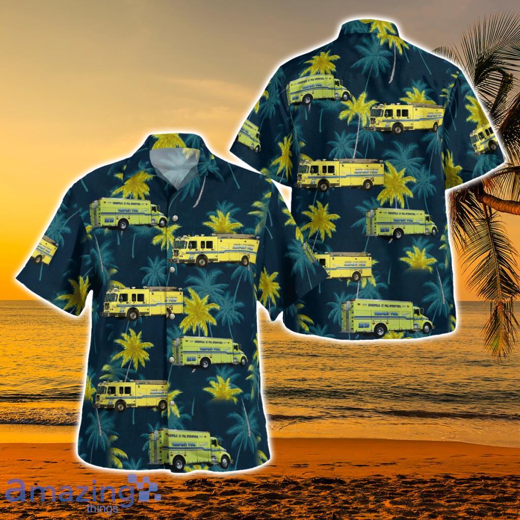 Minneapolis Saint Paul International Airport Fire Department Hawaiian Shirt - Minneapolis Saint Paul International Airport Fire Department Hawaiian Shirt