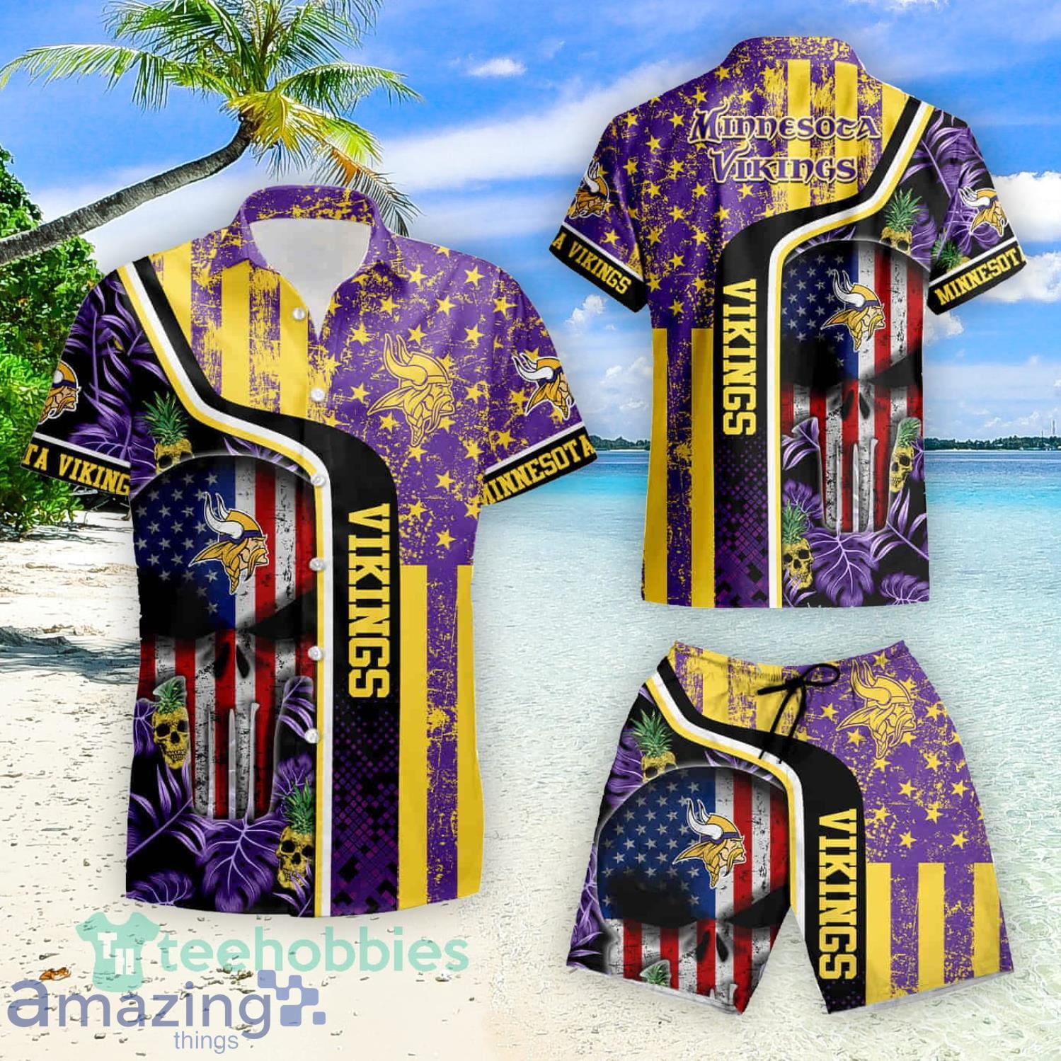 Minnesota Vikings Hawaii Summer Hawaiian Shirt And Short