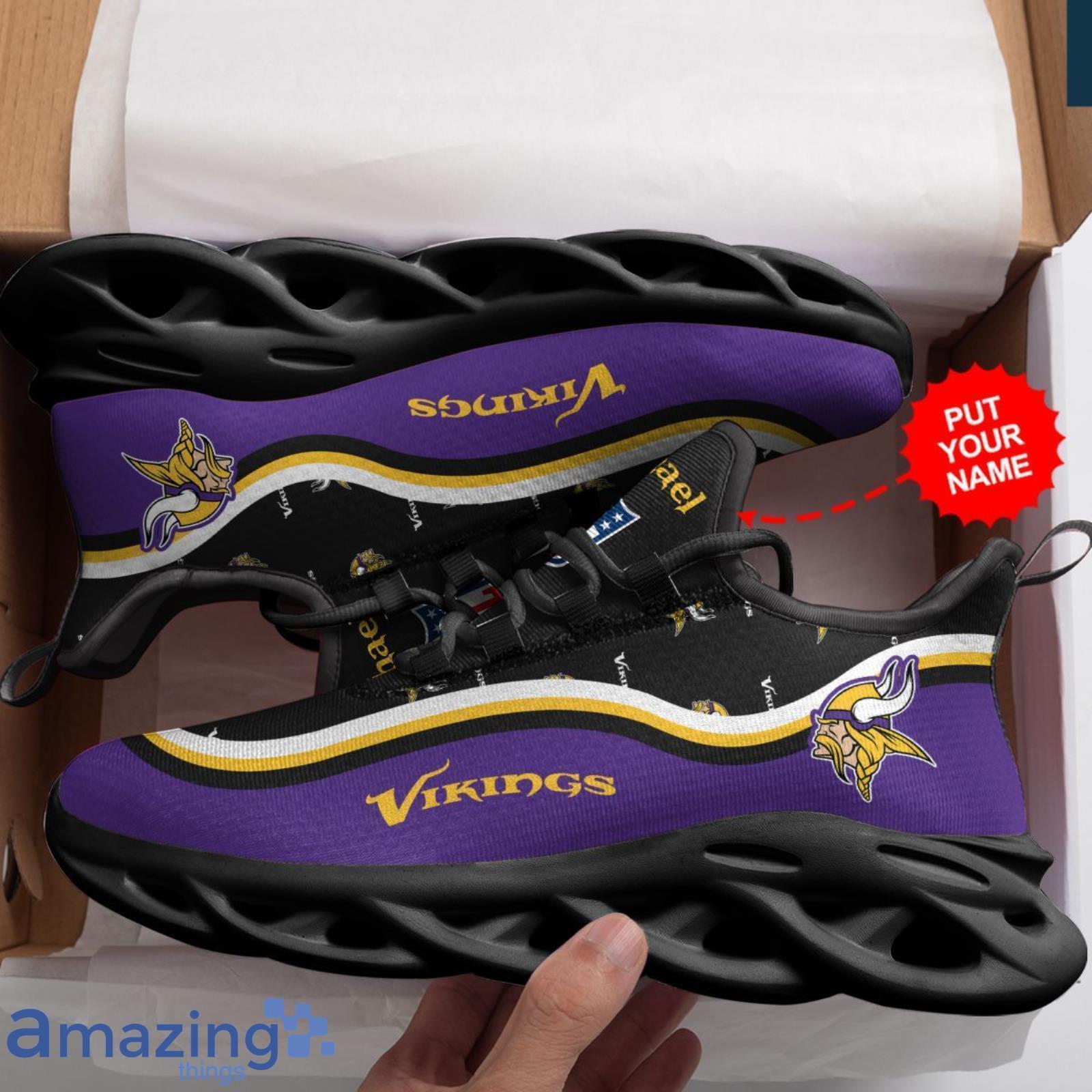 Minnesota Vikings Custom Name Max Soul Shoes Sport Team Running Sneakers Gift For Men And Women image Minnesota Vikings Custom Name Max Soul Shoes Sport Team Running Sneakers Gift For Men And Women Product Photo 5