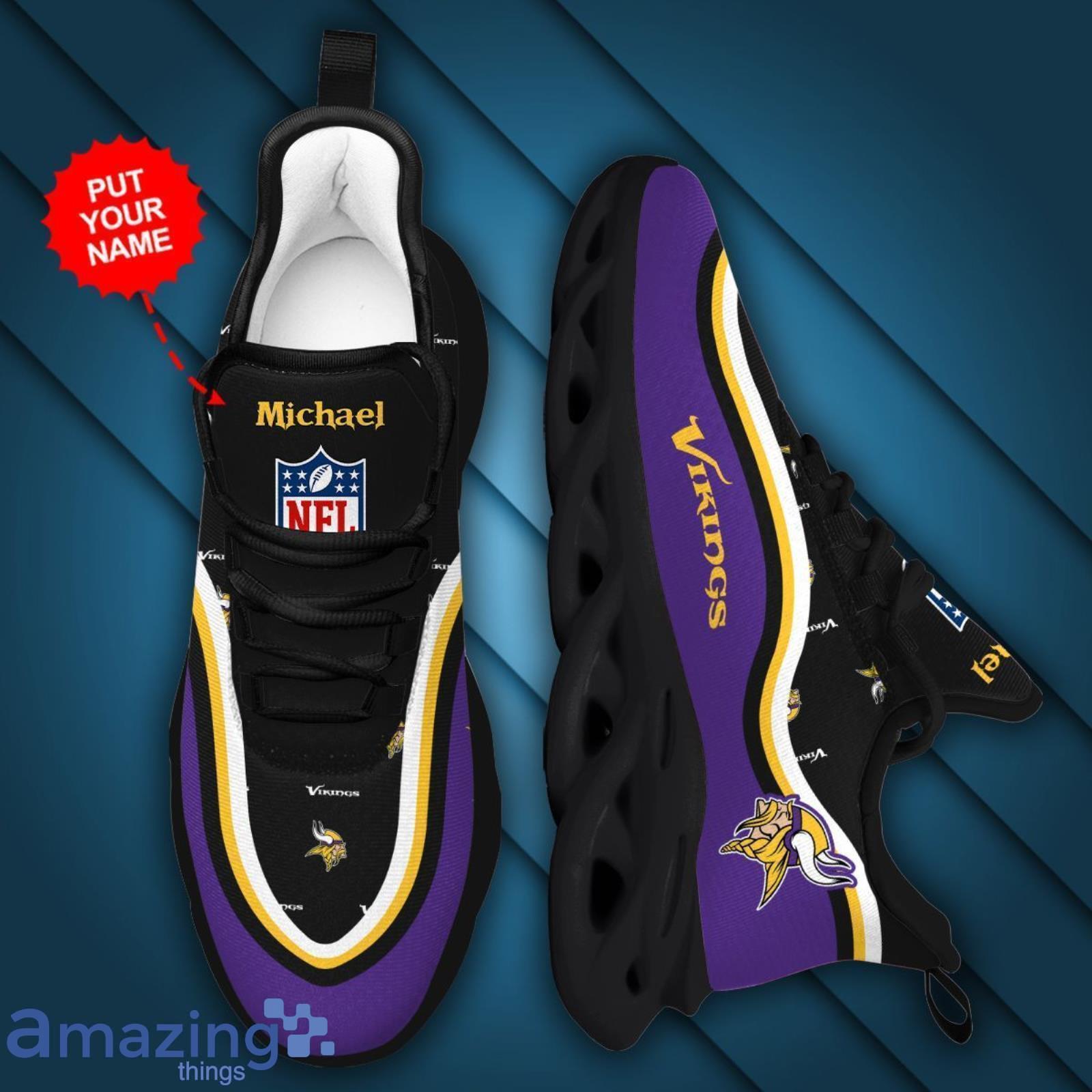 Minnesota Vikings Custom Name Max Soul Shoes Sport Team Running Sneakers Gift For Men And Women image Minnesota Vikings Custom Name Max Soul Shoes Sport Team Running Sneakers Gift For Men And Women Product Photo 6