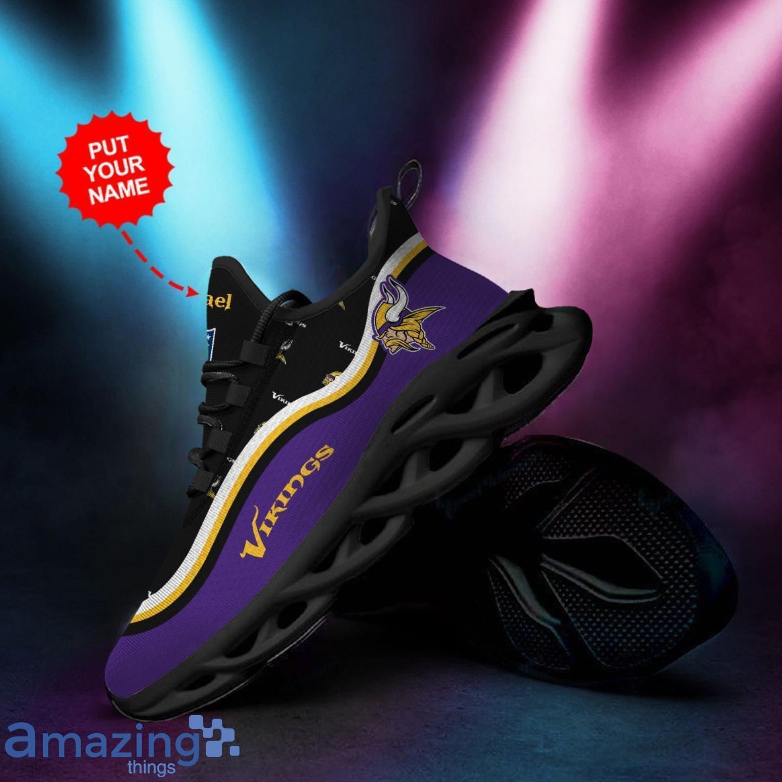 Minnesota Vikings Custom Name Max Soul Shoes Sport Team Running Sneakers Gift For Men And Women Product Photo 1