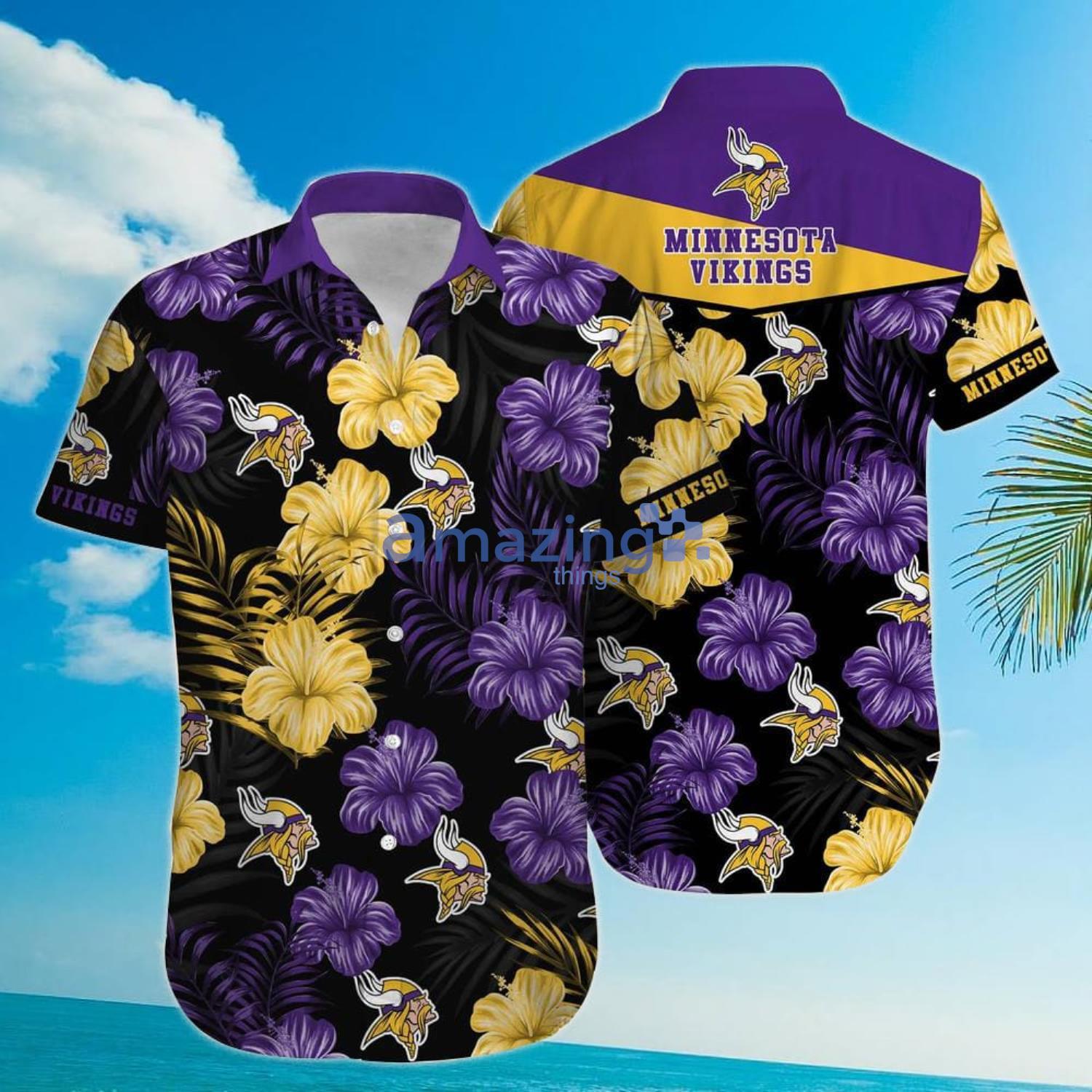 Minnesota Vikings NFL Combo Summer Hawaiian Shirt And Pants