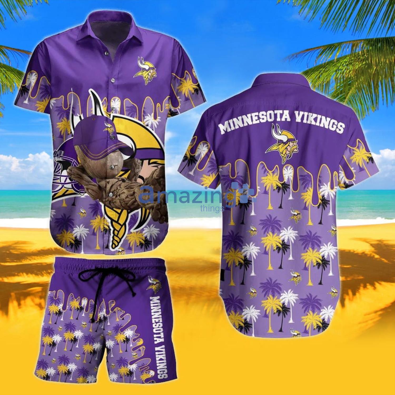 Minnesota Vikings NFL Football Purple Allover by Fabric 