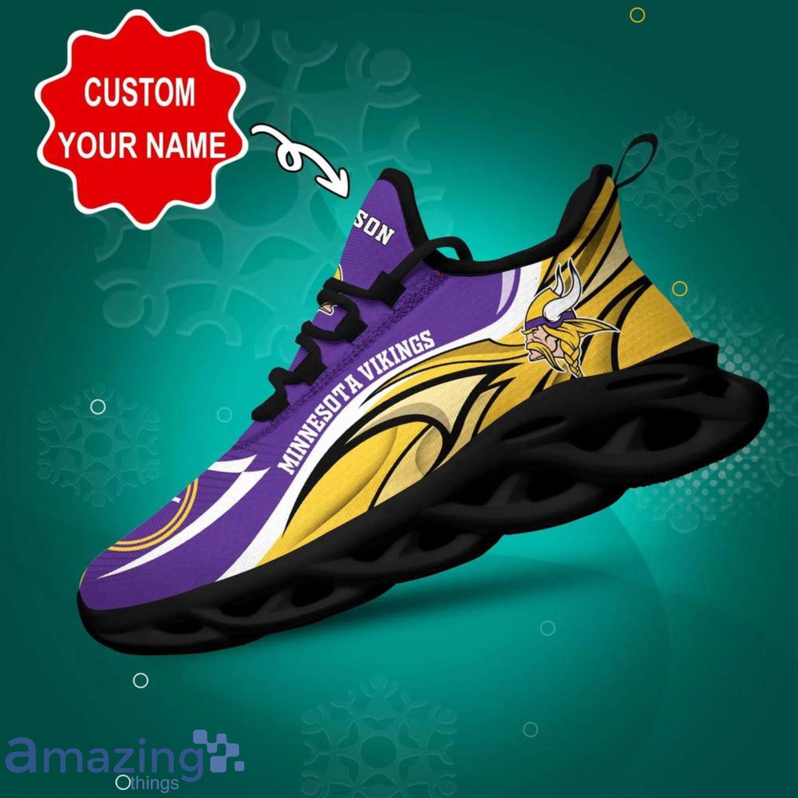 Minnesota Viking Max Soul Sneakers Running Sport Shoes Custom Name -  YesItCustom