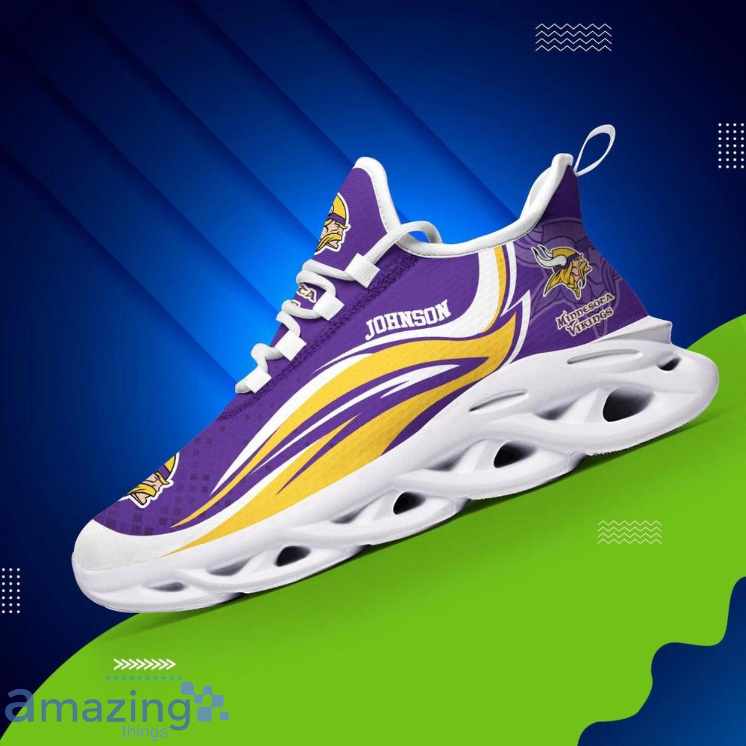 Minnesota Vikings NFL Sport Team Custom Name Max Soul Shoes For Fans Product Photo 1