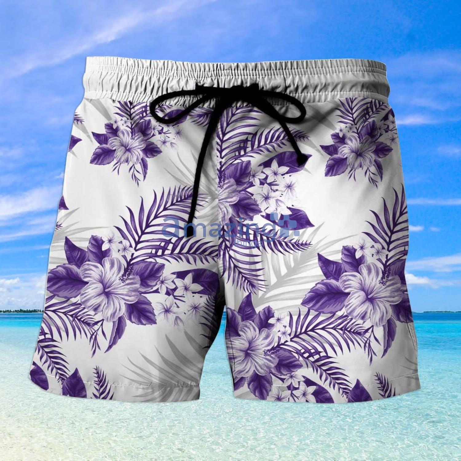 Minnesota Vikings NFL Tropical Aloha Hawaiian Shirt And Shorts For Fans image Minnesota Vikings NFL Tropical Aloha Hawaiian Shirt And Shorts For Fans Product Photo 2
