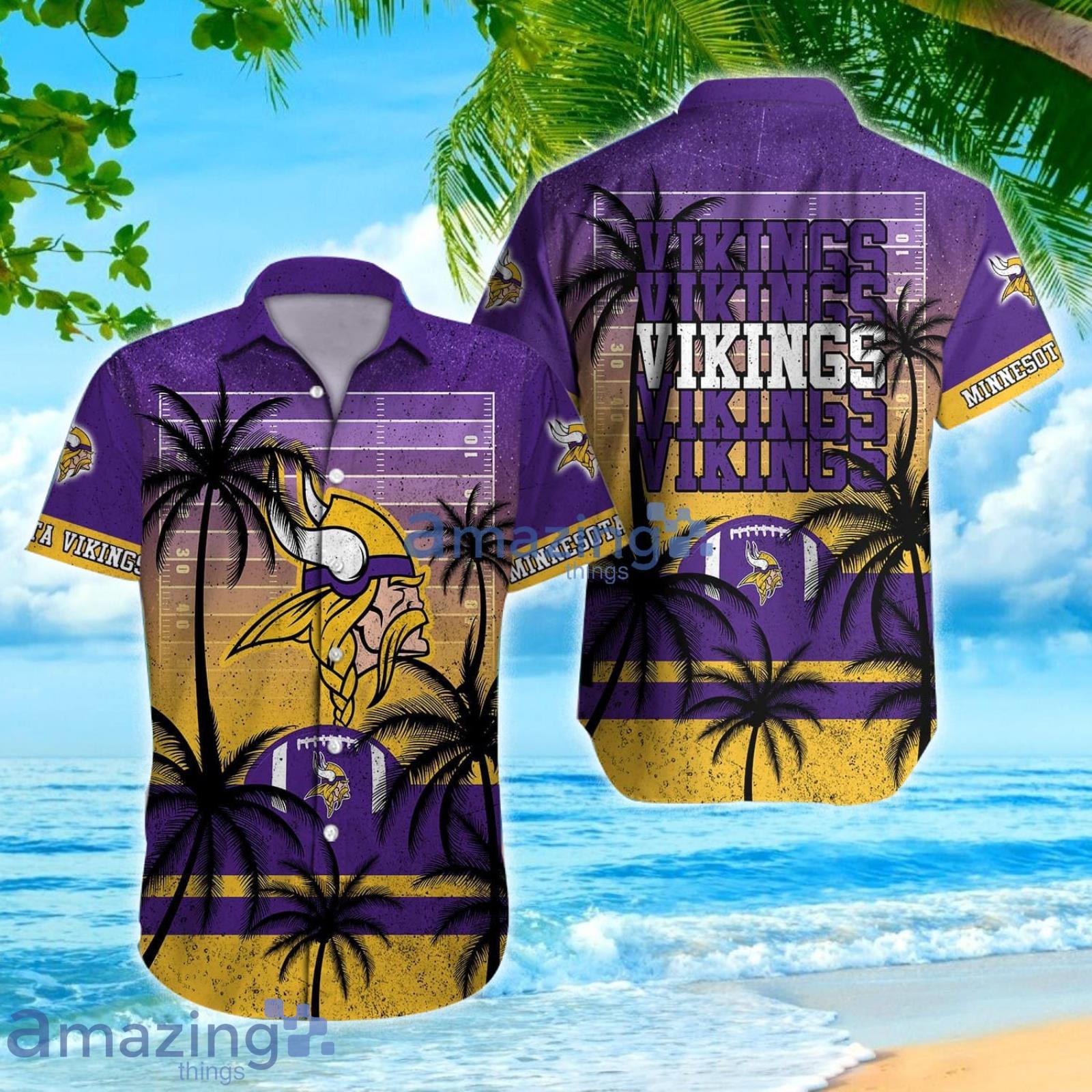 Vintage Beach Shirt Minnesota Vikings Hawaiian Shirt