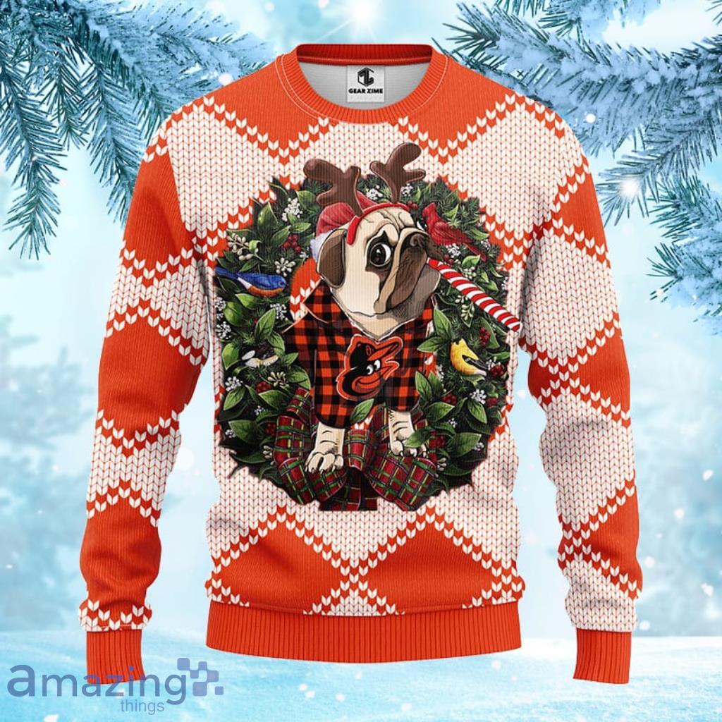 MLB Baltimore Orioles Pub Dog Christmas Ugly Sweater For Fans - 1