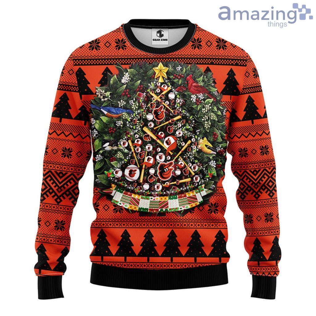 MLB Baltimore Orioles Xmas Christmas Ugly Sweater For Fans - 1
