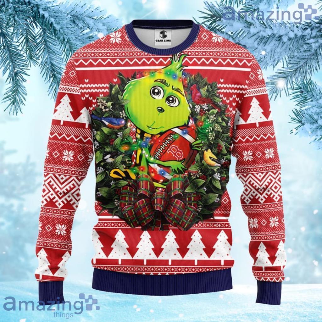 MLB Boston Red Sox Grinch Hug Christmas Ugly Sweater For Fans - 1
