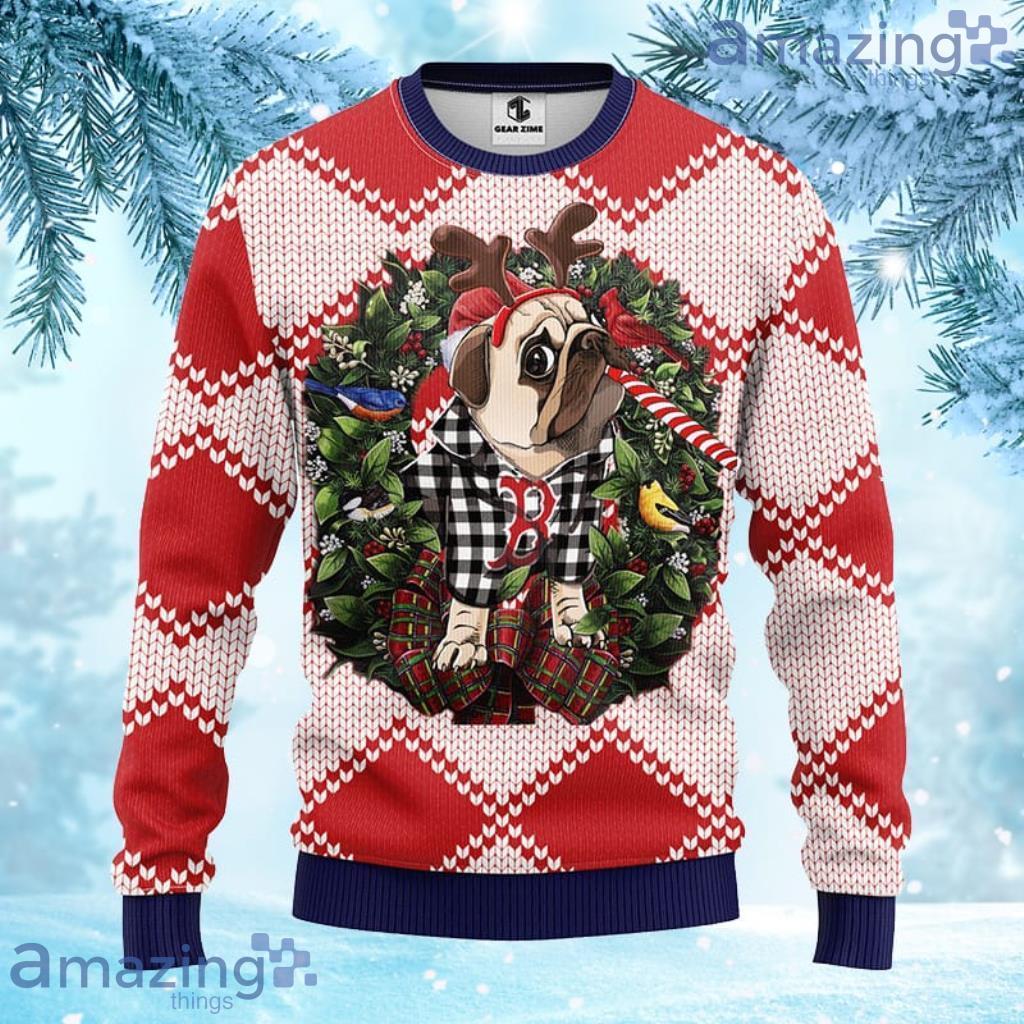 MLB Boston Red Sox Pub Dog Christmas Ugly Sweater For Fans - 1