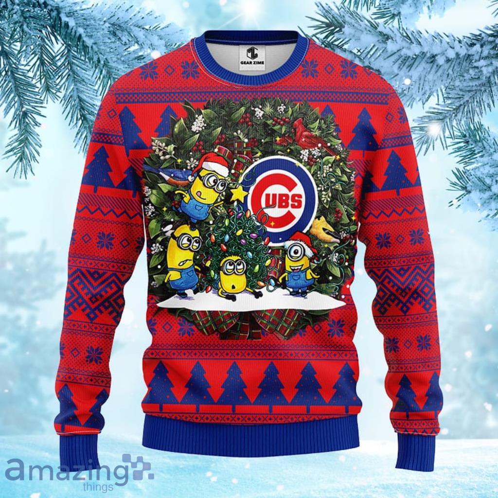 MLB Chicago Cubs Minion Christmas Ugly Sweater For Fans - 1